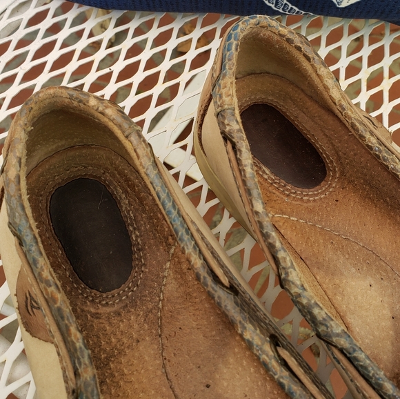 Blue Metallic Snakeskin Sperry Angelfish Loafers - Picture 6 of 8